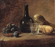 Jean Baptiste Simeon Chardin Still Life with Plums oil painting artist